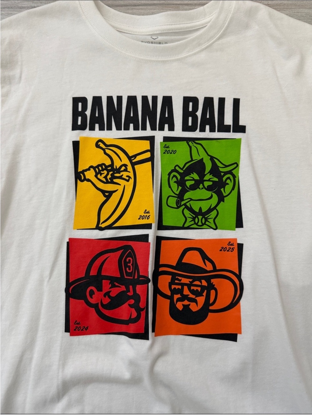 Banana Ball 2025 limited edition EvoShield t-shirt. Size 2XL. NWT